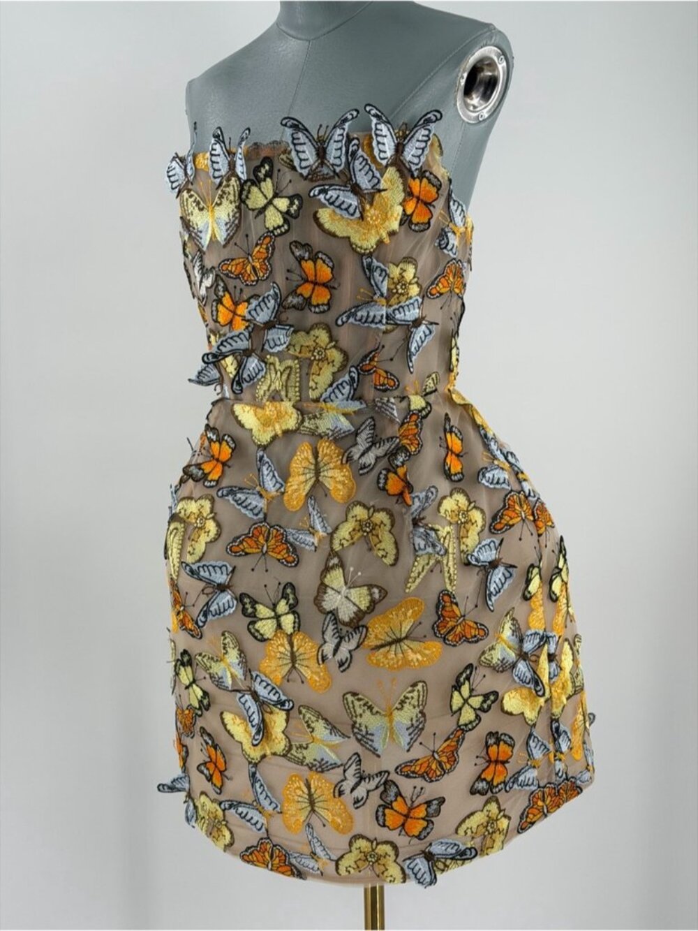 🆕 BRONX & BANCO 🧿 NWOT Bella Butterfly Maraya Strapless Mini Dress, Sz L US 8 - Picture 10 of 15